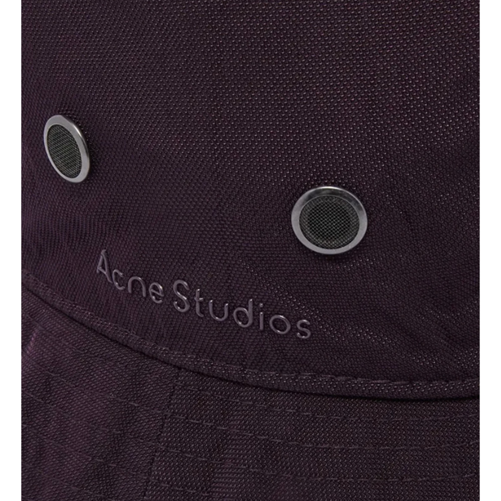 Acne Studios Nylon Bucket Hat Maroon Red Brimmo - Picture 3 of 4